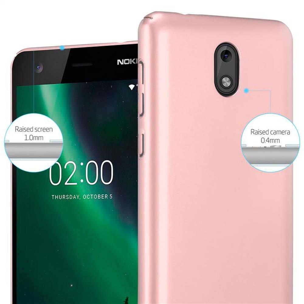 Cadorabo  Housse compatible avec Nokia 2 2017 - Hard Case Coque de protection d'aspect métallique contre les rayures et les chocs 