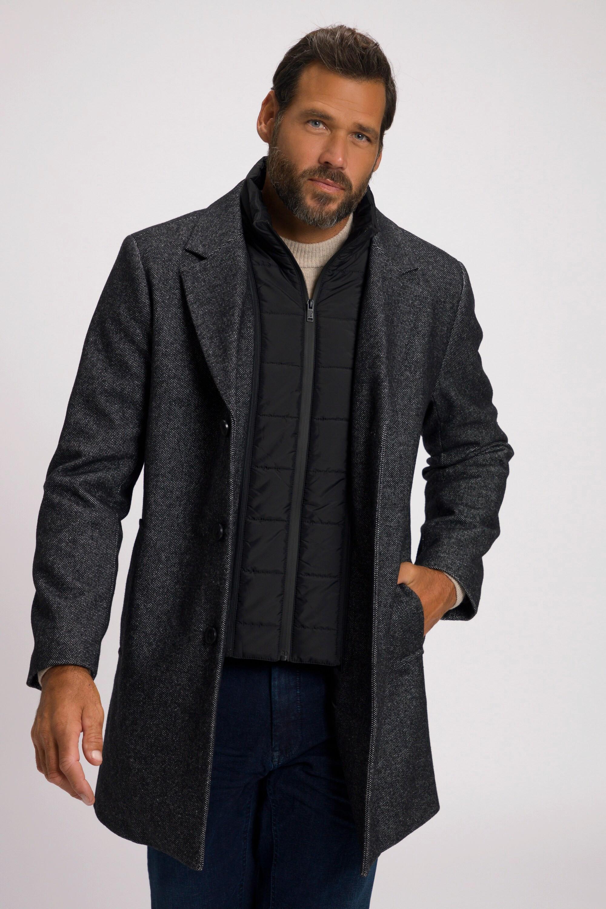 JP1880 Cappotto Misto Lana Inserto Trapuntato Revers  