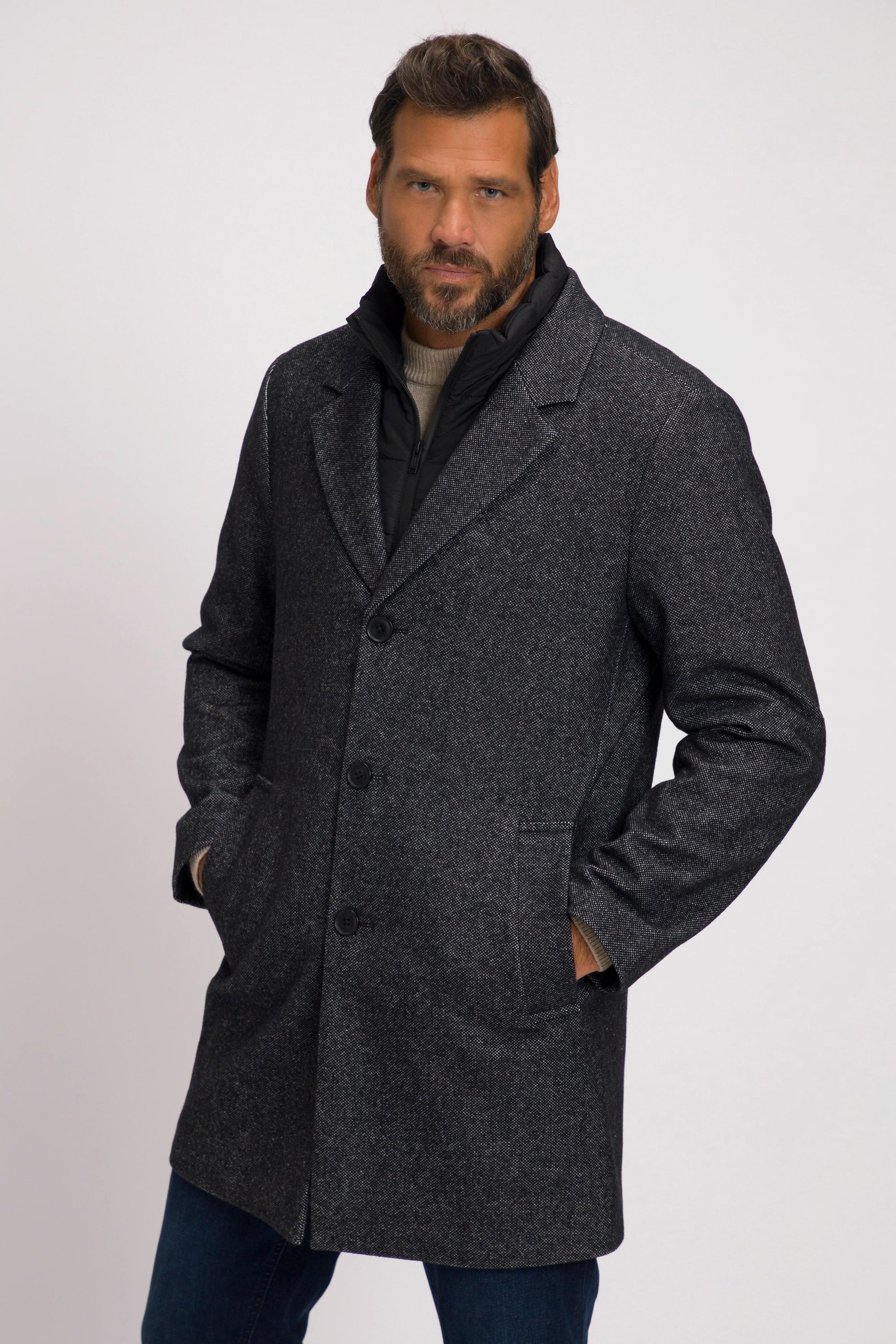 JP1880 Cappotto Misto Lana Inserto Trapuntato Revers  