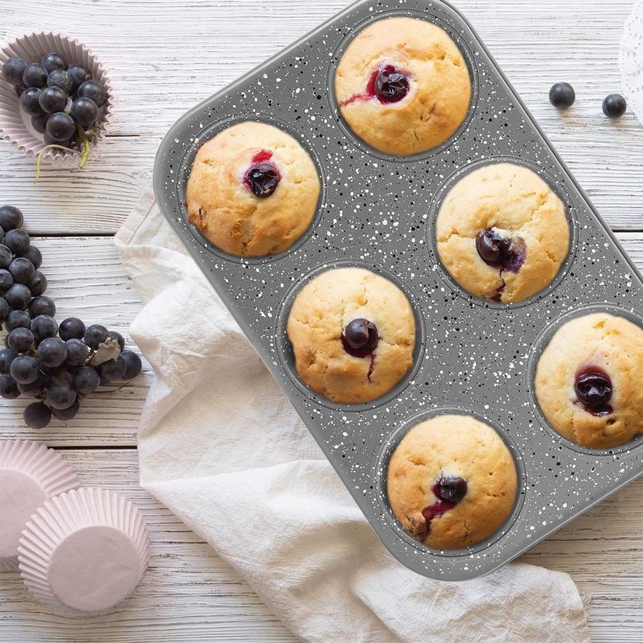 Orion  Moule à muffins pour 6 gros muffins avec revêtement antiadhésif 