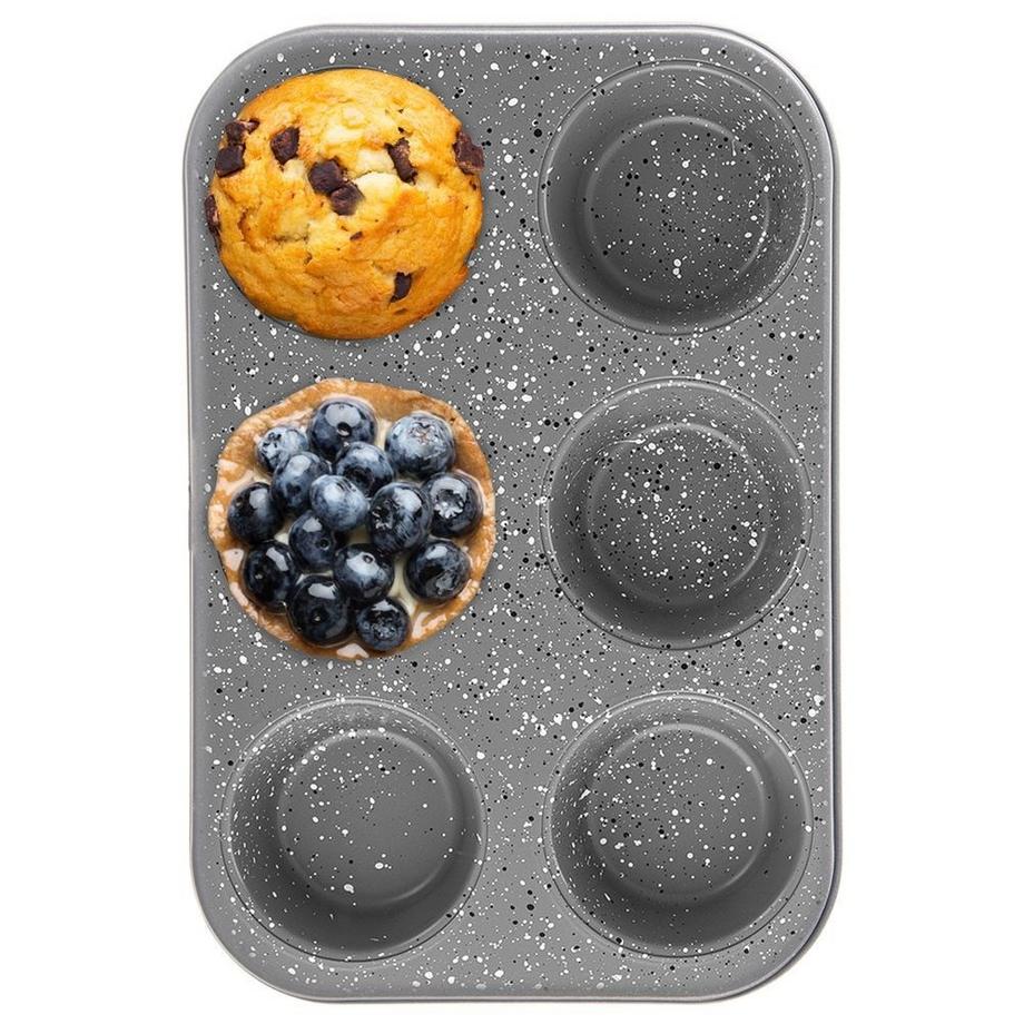 Orion  Moule à muffins pour 6 gros muffins avec revêtement antiadhésif 