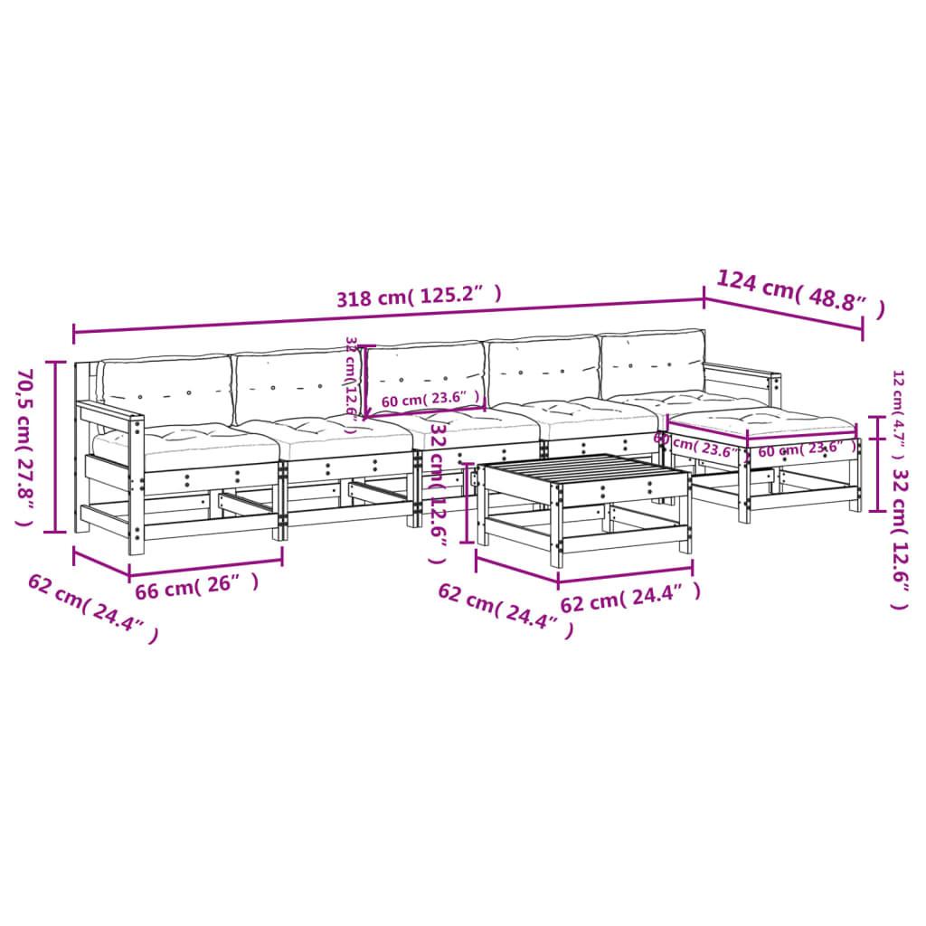 VidaXL set divani da giardino Legno  