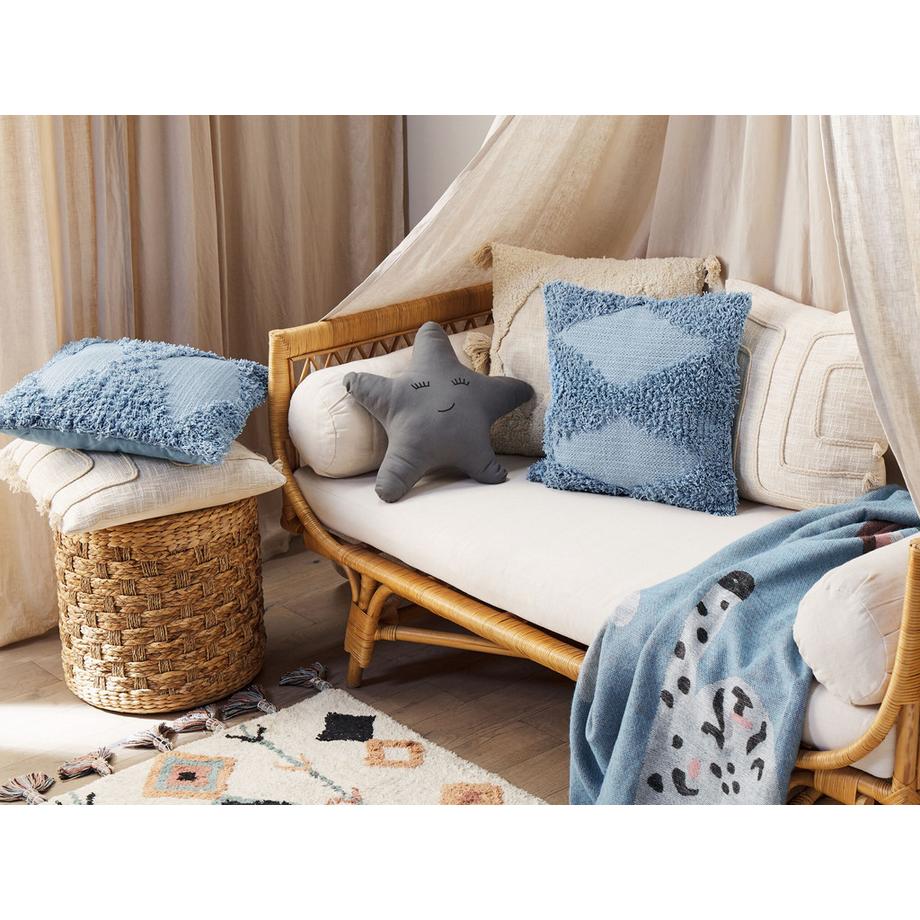 Beliani Dekokissen 2er Set aus Baumwolle Boho RHOEO  