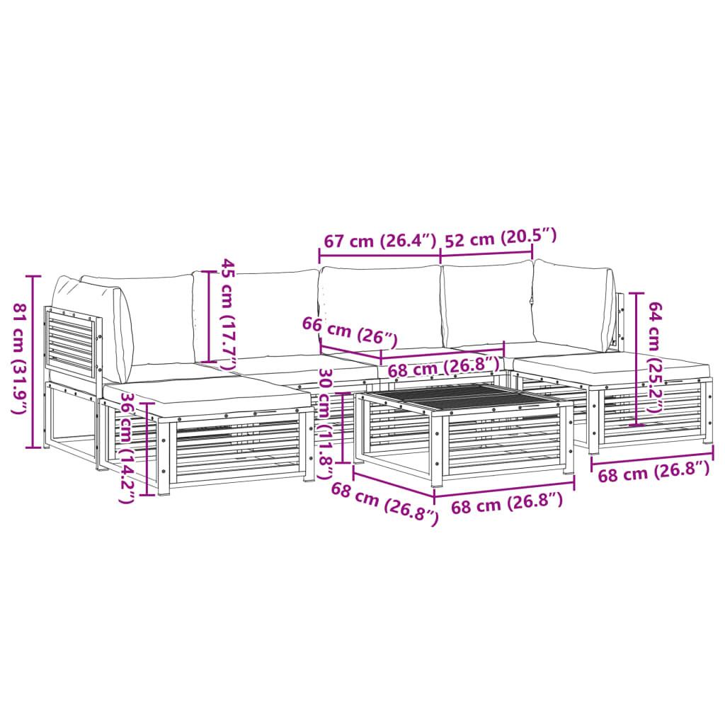 VidaXL Salon de jardin bois  