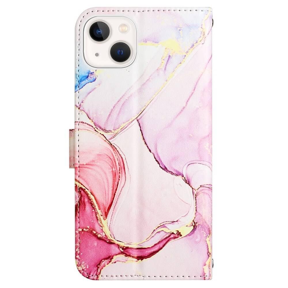 Cover-Discount  iPhone 14 - Coque cuir pink Marble 