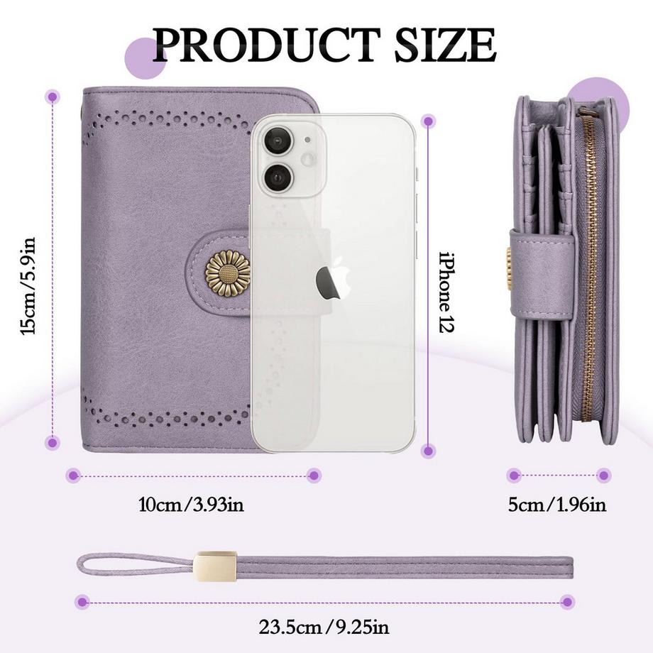 Only-bags.store Große Kapazität PU-Leder Vintage Brieftasche  