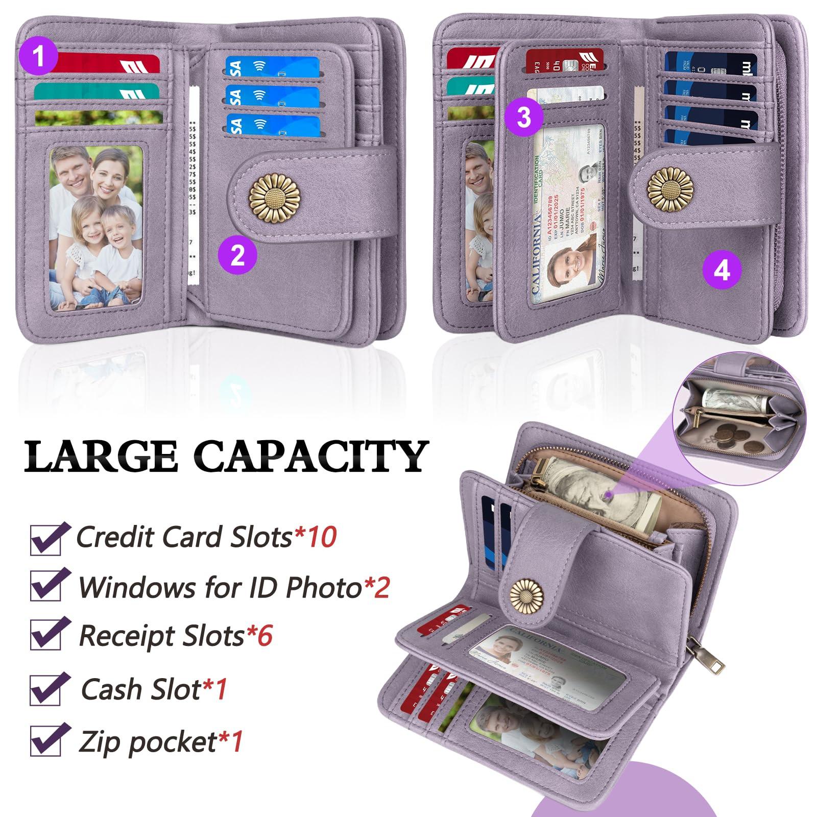 Only-bags.store Große Kapazität PU-Leder Vintage Brieftasche  