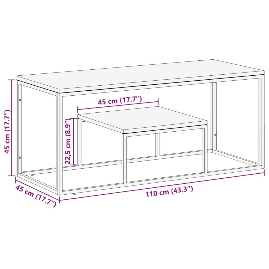 VidaXL Table basse acier inoxydable  