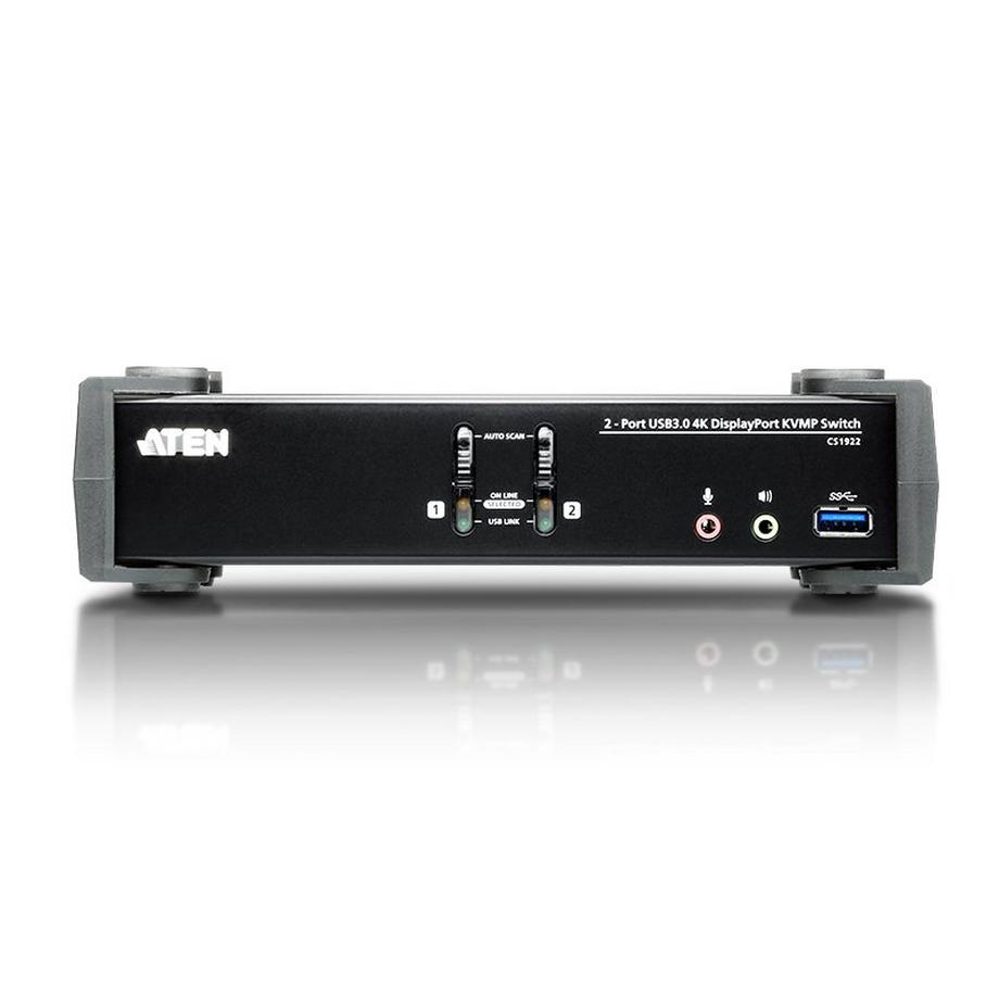 ATEN  ATEN 2-Port USB 3.0 4K DisplayPort KVMP™ Switch (Kabel enthalten) 