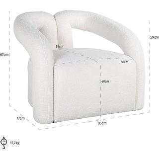 mutoni Fauteuil Dana blanc  