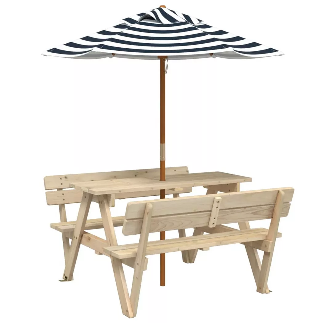 VidaXL - tavolo da picnic Legno, One Size, Marrone