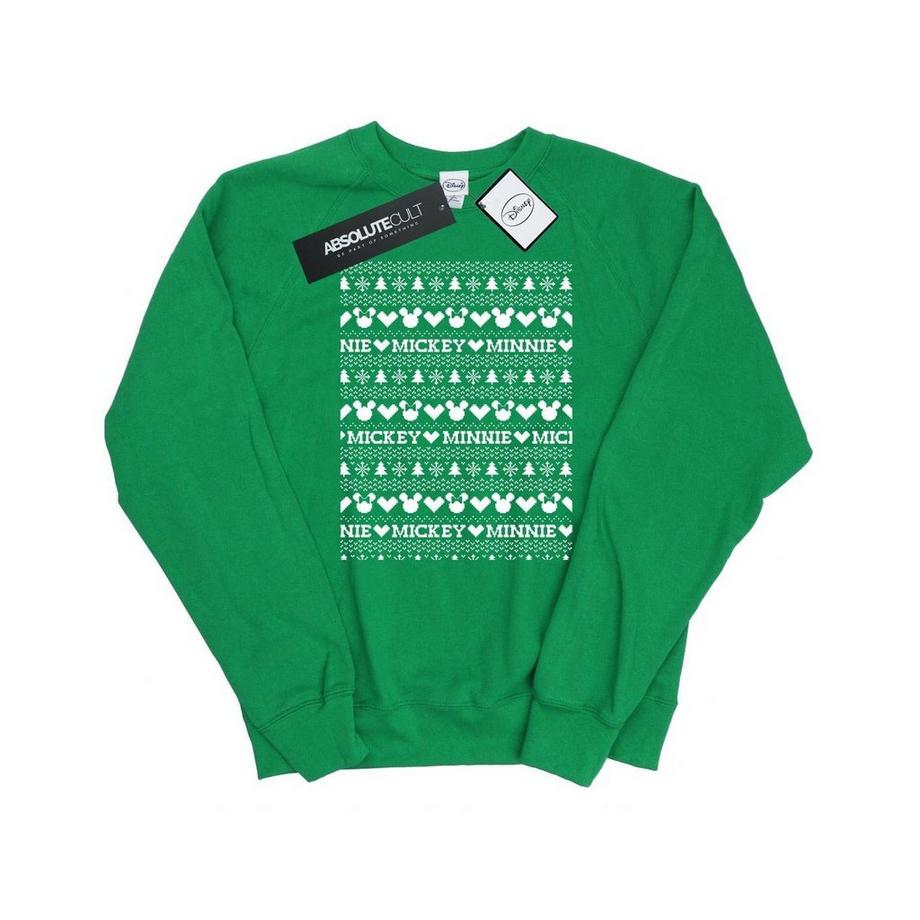 Disney Mickey Minnie Christmas Slim Fit Felpa  