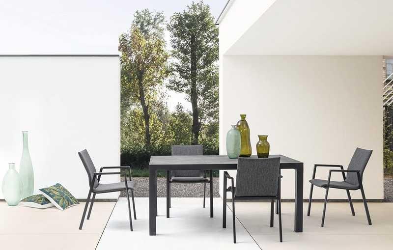 mutoni Table de jardin Mason 160x90 anthracite  