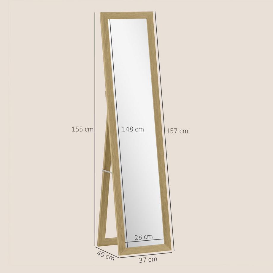 HOMCOM Miroir en pied  