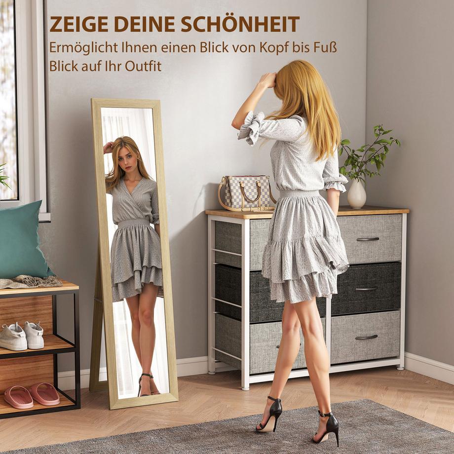 HOMCOM Miroir en pied  