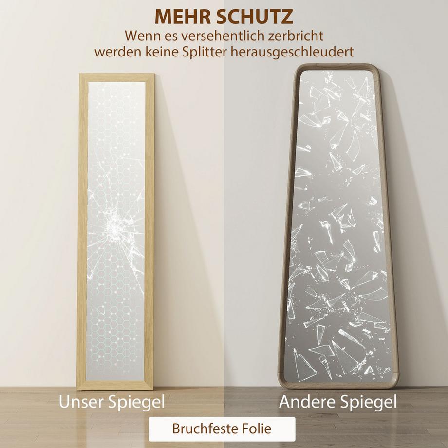 HOMCOM Miroir en pied  