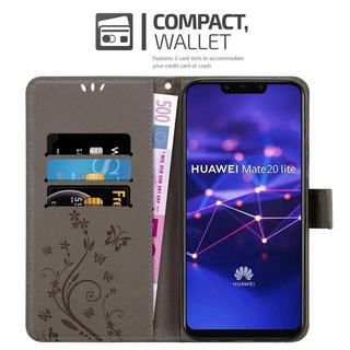 Cadorabo  Housse compatible avec Huawei MATE 20 LITE - Coque de protection au design floral avec fermeture magnétique, fonction de support et emplacements pour cartes 