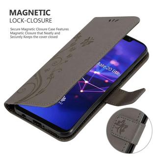 Cadorabo  Housse compatible avec Huawei MATE 20 LITE - Coque de protection au design floral avec fermeture magnétique, fonction de support et emplacements pour cartes 