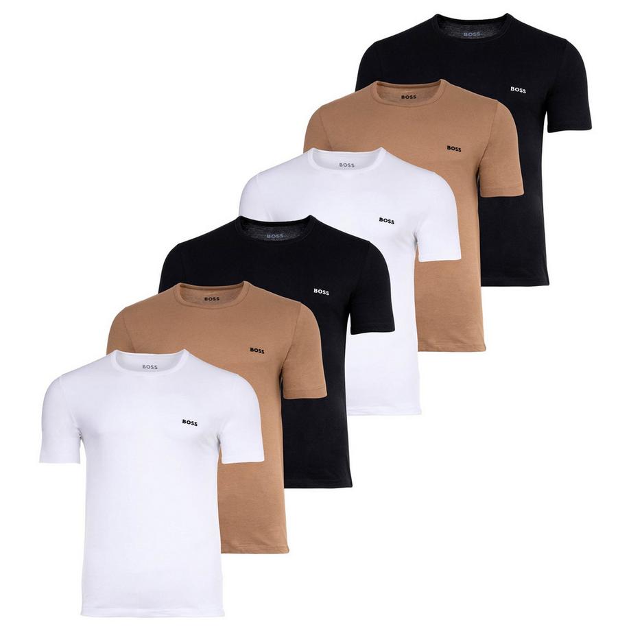T-Shirt  6er Pack Bequem sitzend-T-Shirt RN 3P Classic