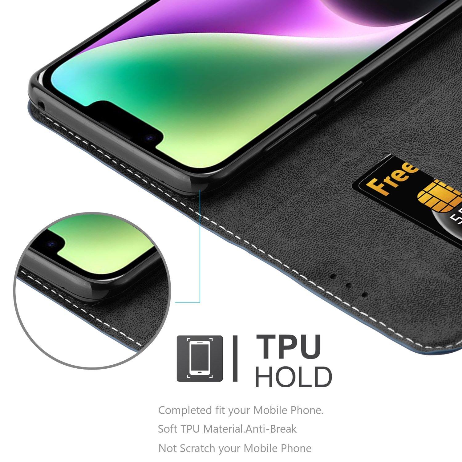 Cadorabo  Housse compatible avec Apple iPhone 14 PLUS - Coque de protection avec fermeture magnétique, fonction de support et compartiment pour carte 