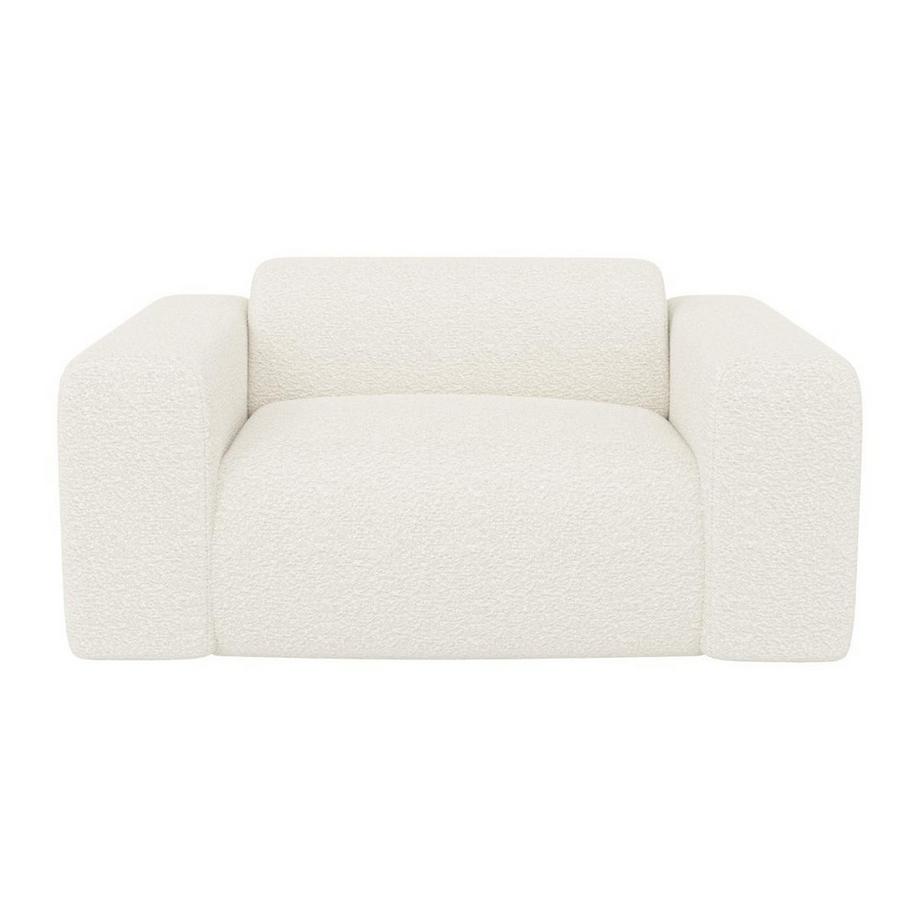 Vente-unique Sessel - Bouclé-Stoff - Weiß - POGNI von Maison Céphy  