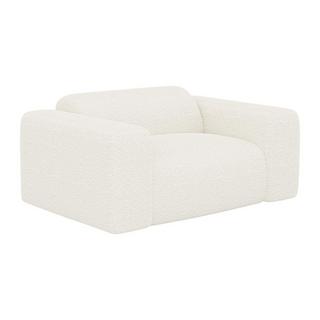 Maison Céphy Fauteuil en tissu bouclette blanc POGNI de Maison Céphy  