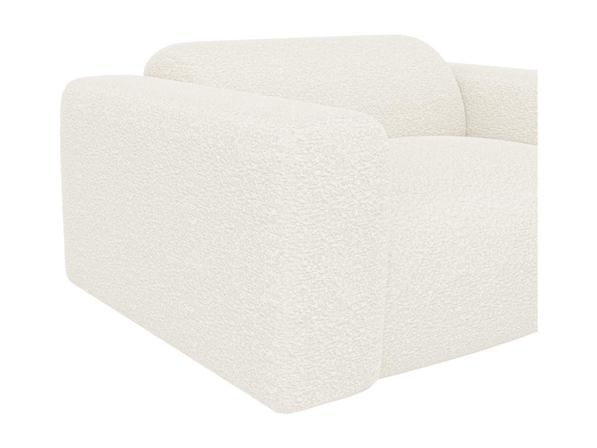 Maison Céphy Fauteuil en tissu bouclette blanc POGNI de Maison Céphy  