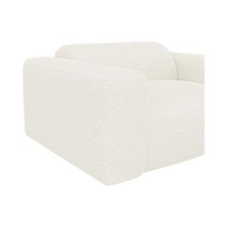 Maison Céphy Fauteuil en tissu bouclette blanc POGNI de Maison Céphy  