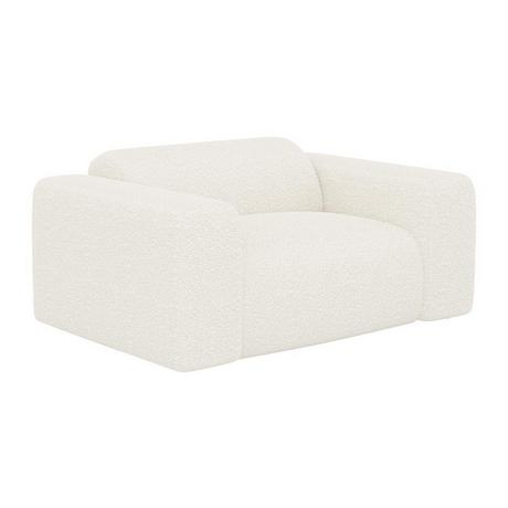 Maison Céphy Fauteuil en tissu bouclette blanc POGNI de Maison Céphy  