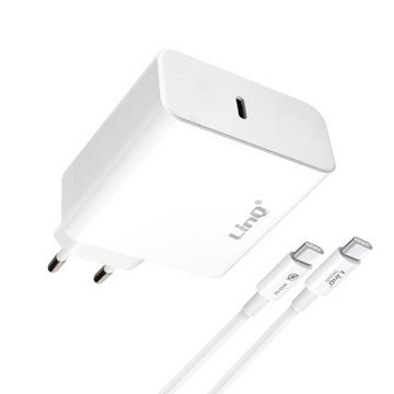 USB-C 65W Ladegerät mit Kabel LinQ Weiß