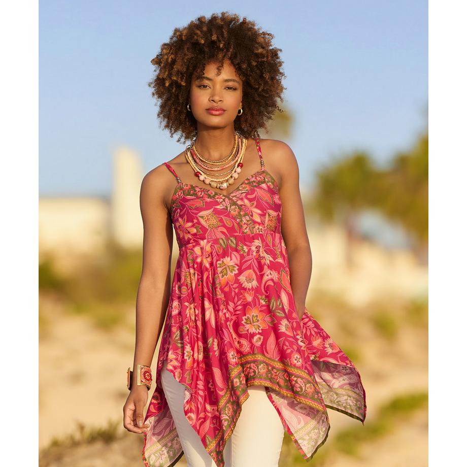 Joe Browns Top floreale asimmetrico arricciato  