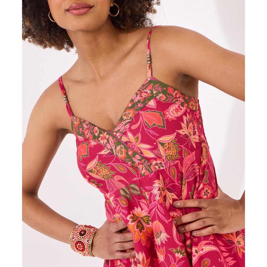 Joe Browns Top floreale asimmetrico arricciato  