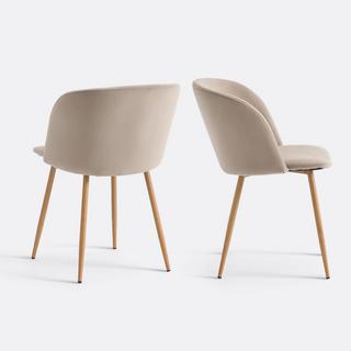 La Redoute Intérieurs 2er-Set Esszimmerstühle Lavergne  