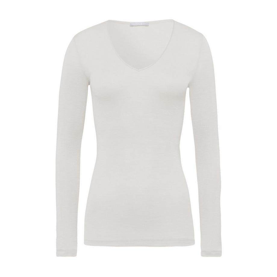 Woolen Silk Langarm-Shirt