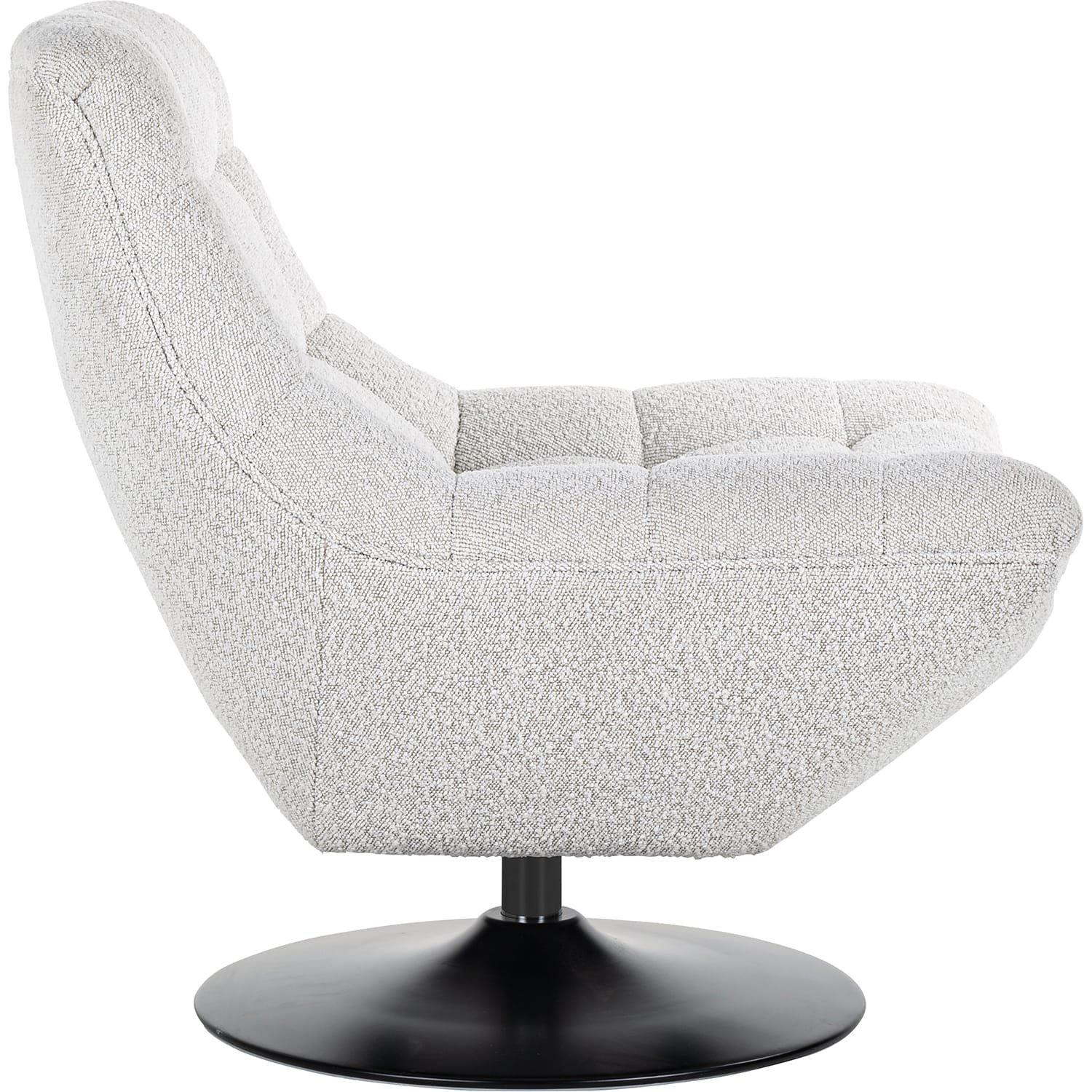 mutoni Chaise pivotante Richelle blanc noir  