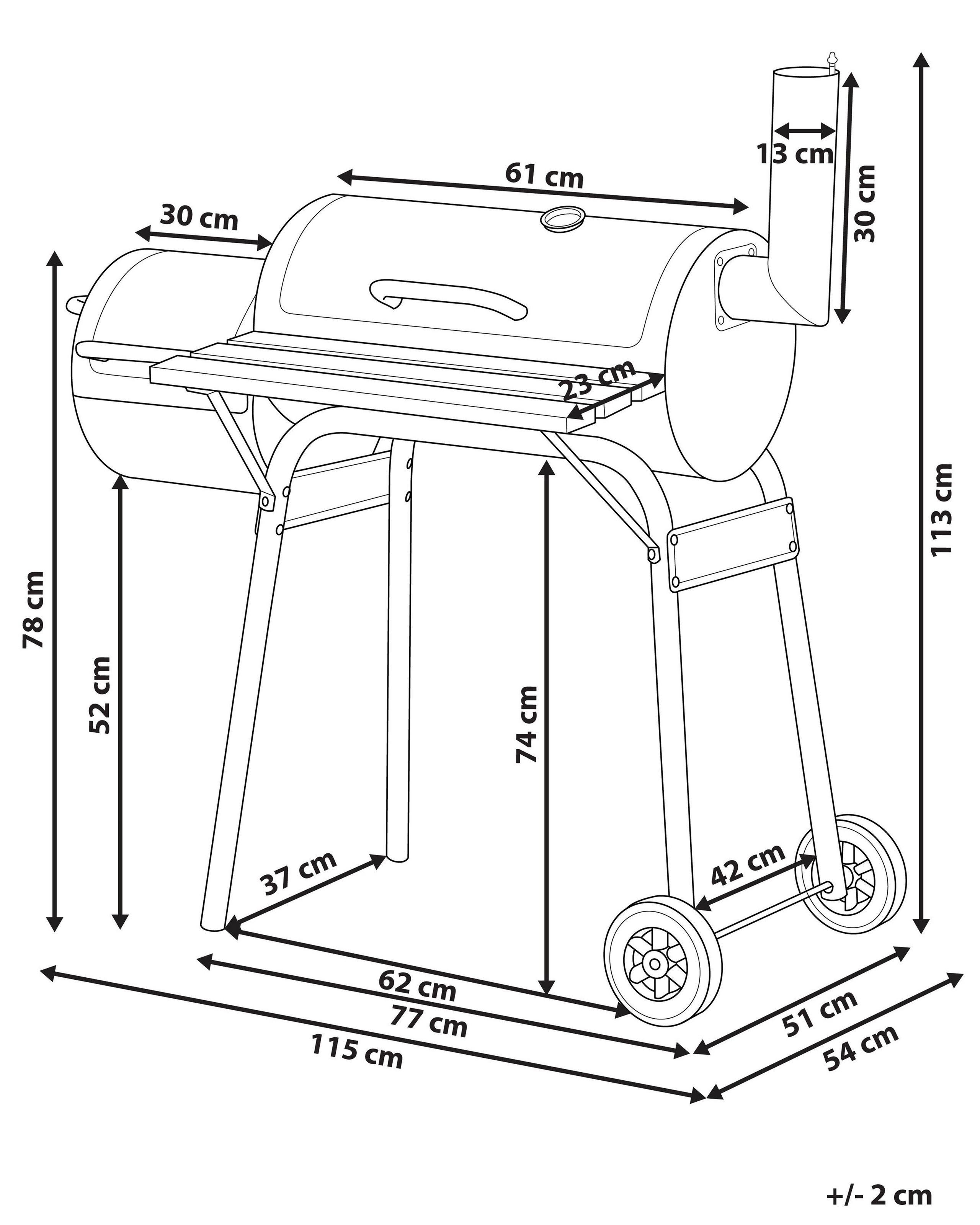 Beliani Holzkohlegrill aus Stahl KATLA  