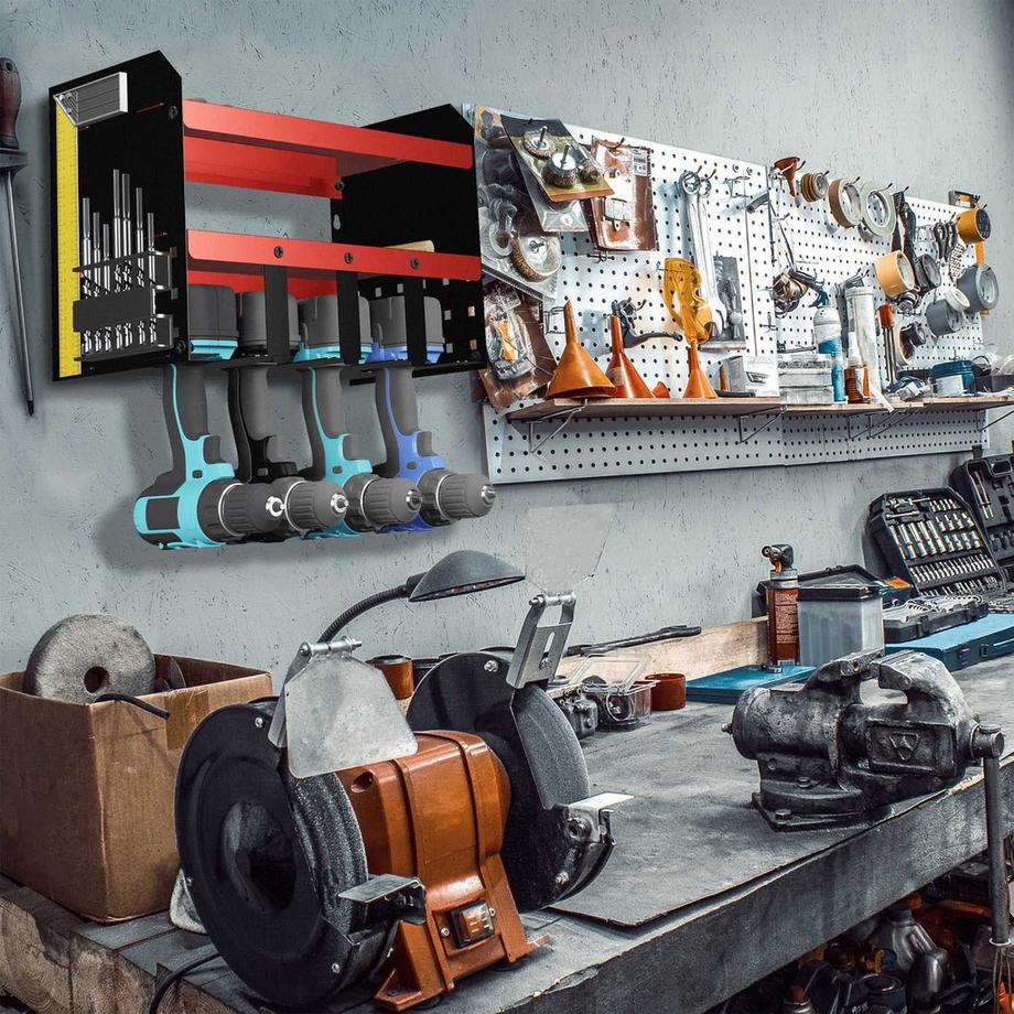 B2X Portautensili da parete per 4 cacciaviti a batteria  