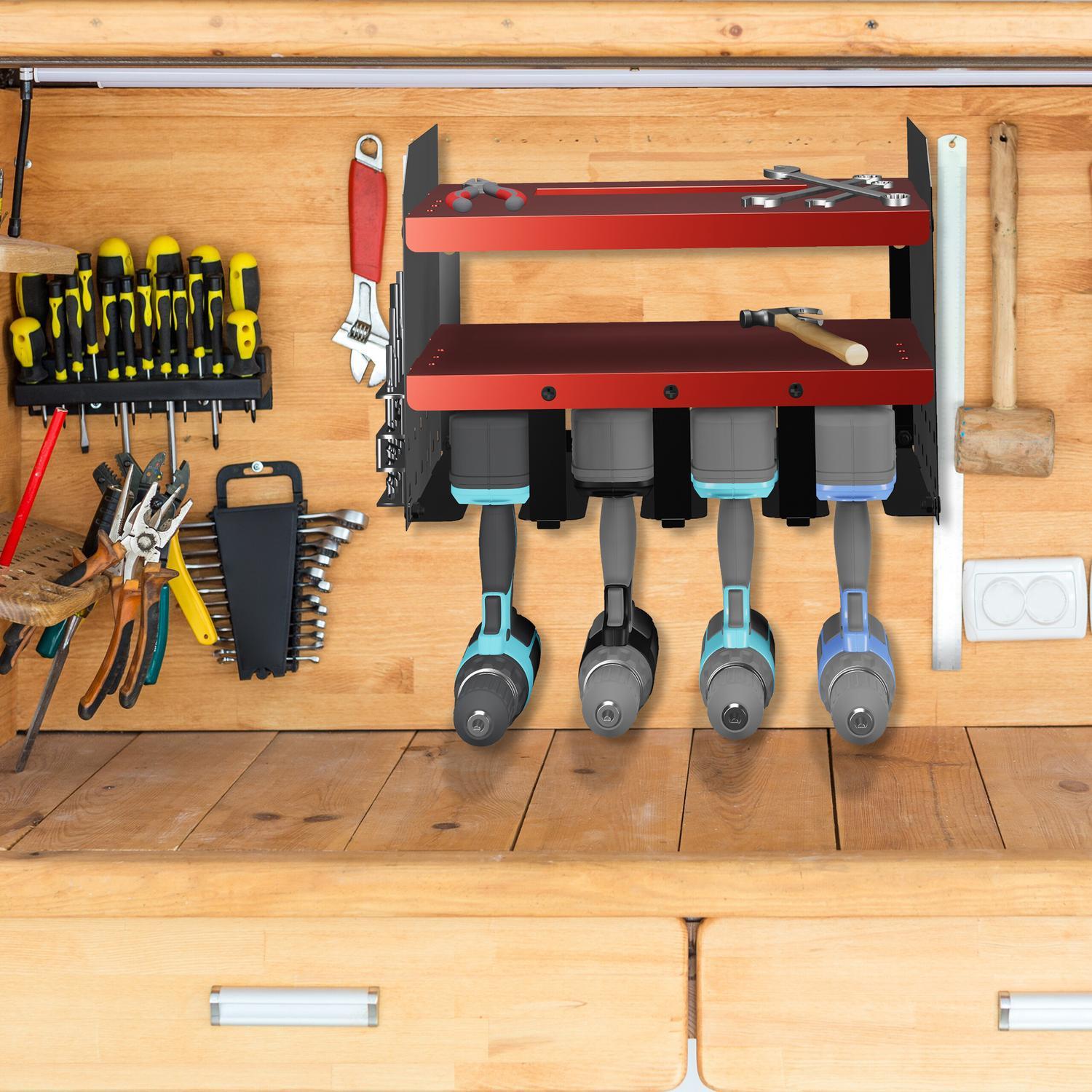 B2X Portautensili da parete per 4 cacciaviti a batteria  