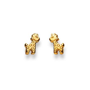 Ohrstecker Giraffe Gelbgold 750, 8x6mm