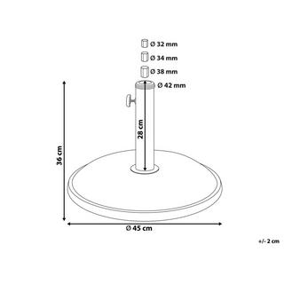 Beliani Schirmfuss aus Beton CANZO  