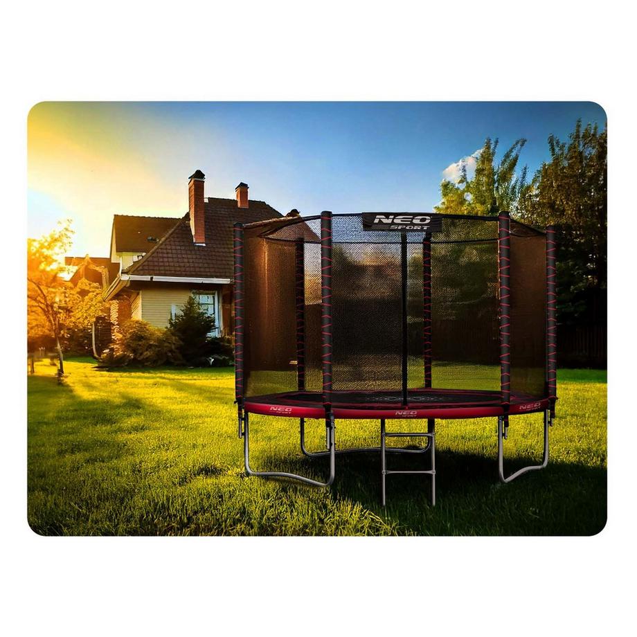B2X  6ft/183cm Gartentrampolin mit Außennetz und Leiter Neo-Sport 