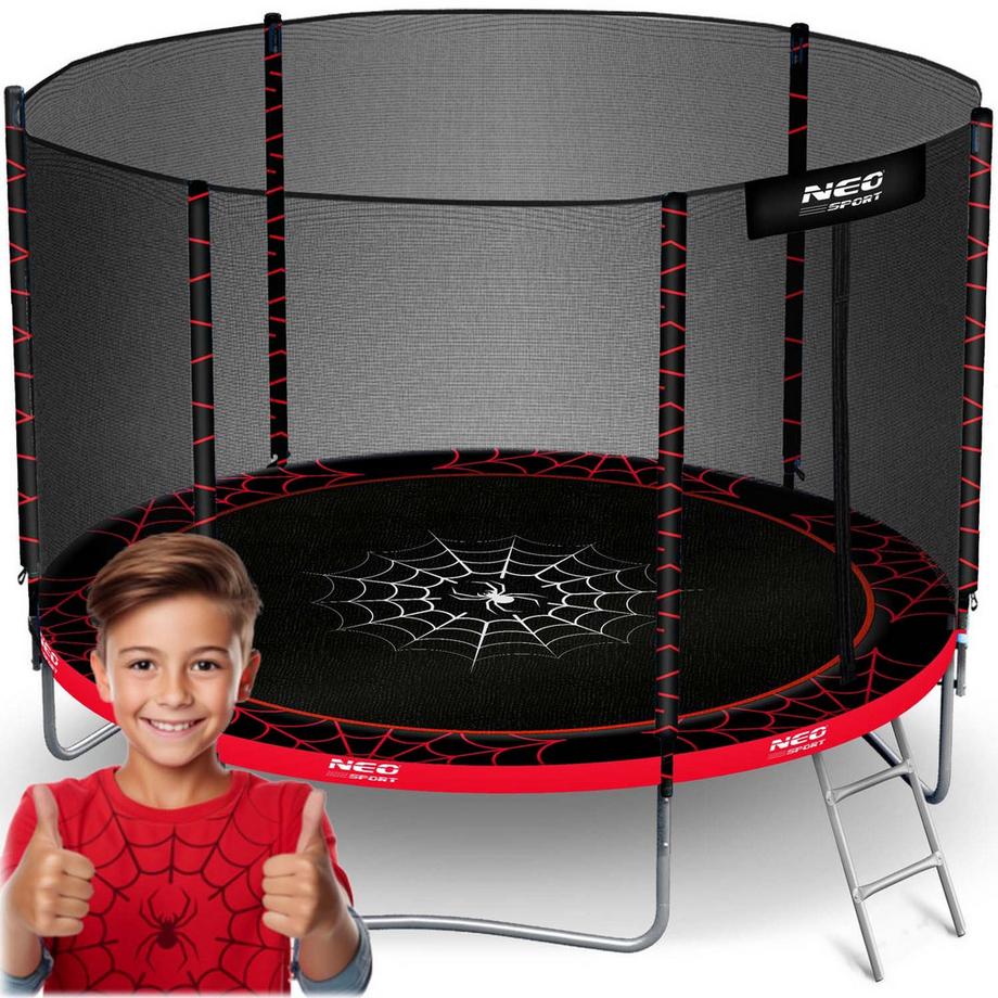 B2X  6ft/183cm Gartentrampolin mit Außennetz und Leiter Neo-Sport 