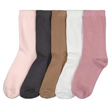 5er-Pack unifarbene Socken