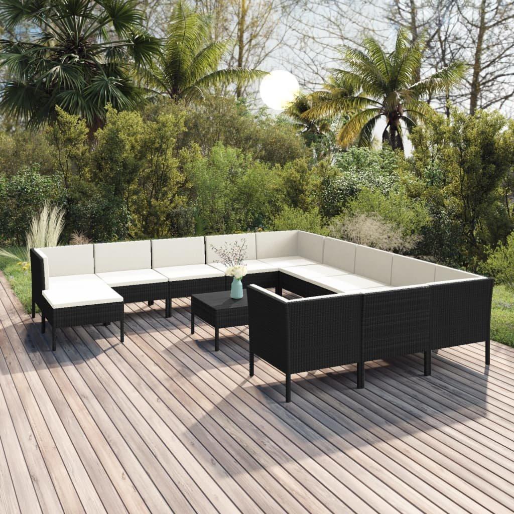 VidaXL Salon de jardin rotin synthétique  