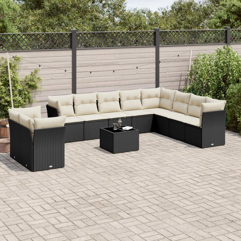 VidaXL Ensemble de canapés de jardin rotin synthétique  