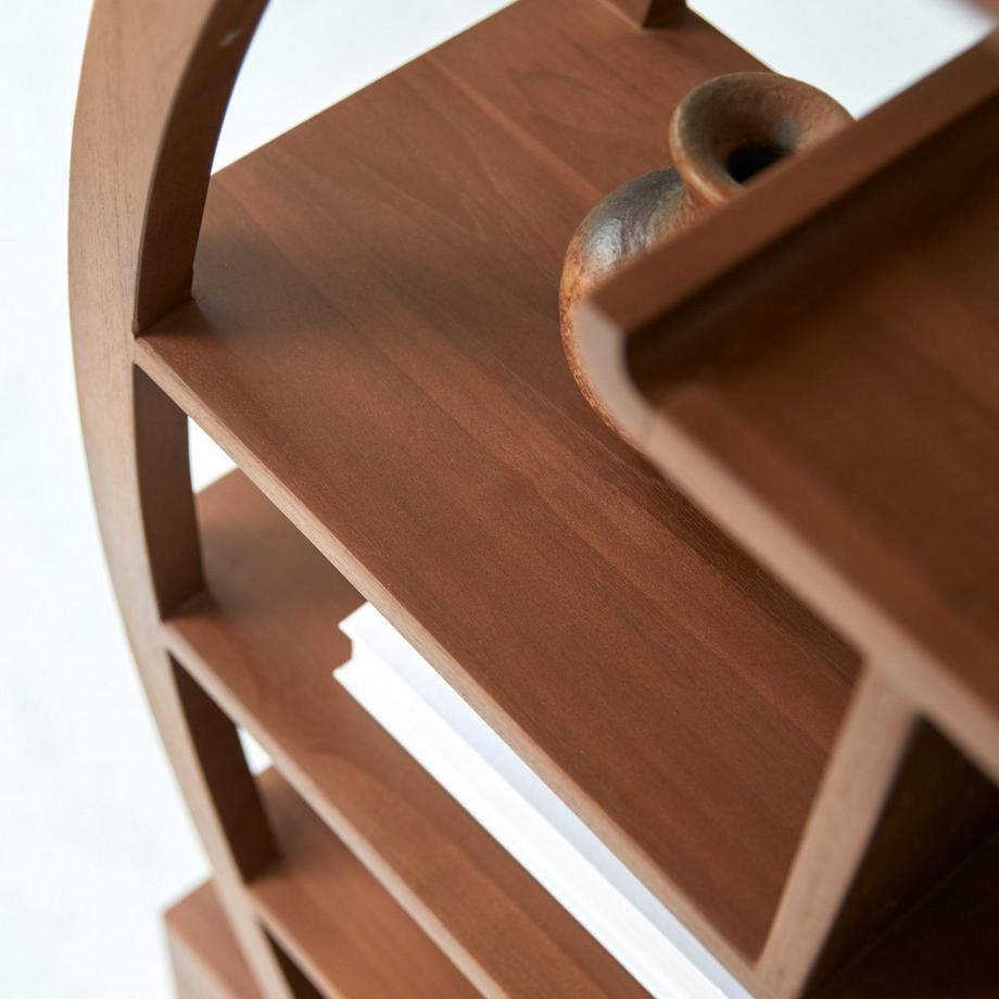 Tikamoon Bücherregal aus massivem Teak Ying Yang  