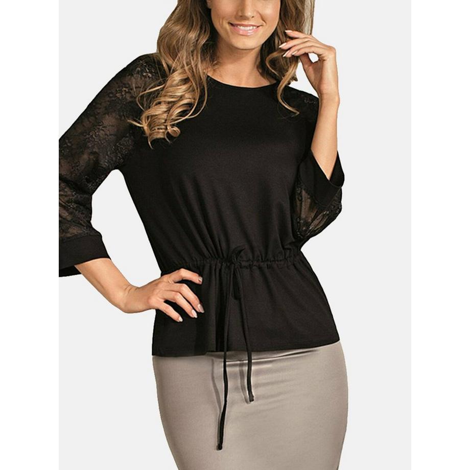 Top in pizzo con maniche a tre quarti Veronica