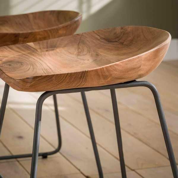 mutoni Tabouret assise en bois Ergo  