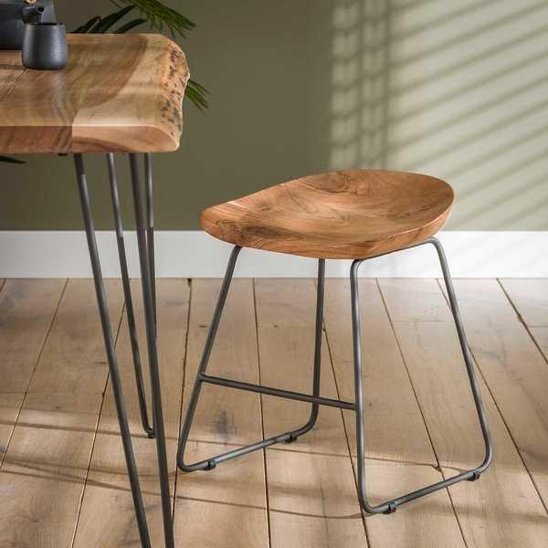 mutoni Tabouret assise en bois Ergo  