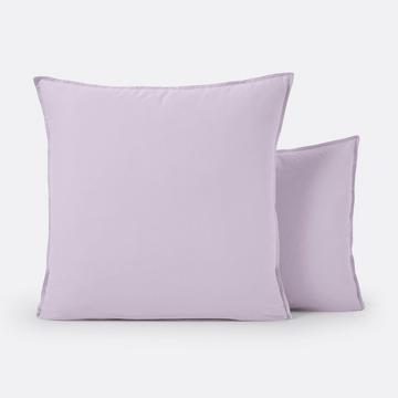 Taie d'oreiller enfant unie coton lavé